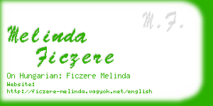 melinda ficzere business card